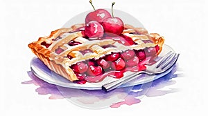 a delectable slice of berry pie