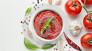 Delectable Tomato Paste Delight: A Bowlful of Garlic, Spices, and Ambrosial Flavors