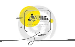 Delegate work icon. Teamwork share sign. Vector