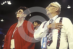 Delegates recite the Pledge of Allegiance