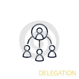 Delegation icon, linear