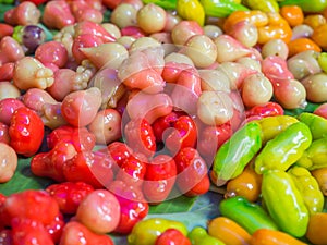 Deletable Imitation Fruits (Kanom Luk Choup In Thai) .