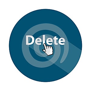 delete badge on white
