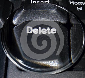 Delete button. In an enlarged view