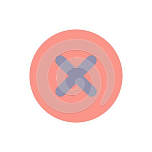 Delete button flat color ui icon