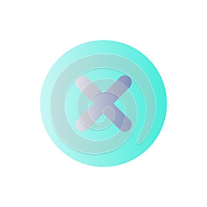 Delete button flat gradient color ui icon