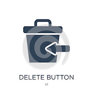 delete button icon in trendy design style. delete button icon isolated on white background. delete button vector icon simple and