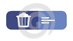 Delete Button with List Icon Vector, vector design Generative AI