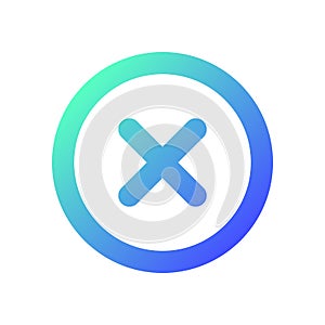 Delete button pixel perfect gradient linear ui icon