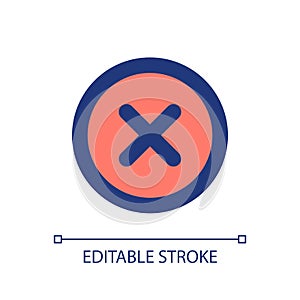 Delete button pixel perfect RGB color ui icon