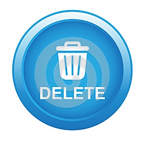 Delete button trash bin icon