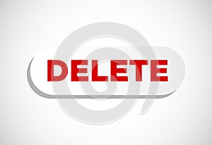 Delete button trash can, bin symbol. Delete web icon vector illustration