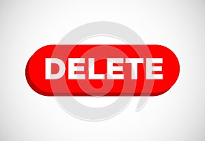 Delete button trash can, bin symbol. Delete web icon vector illustration
