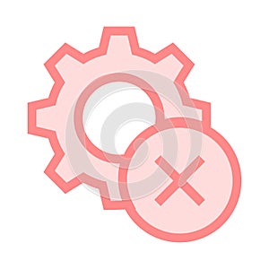 Delete color line icon