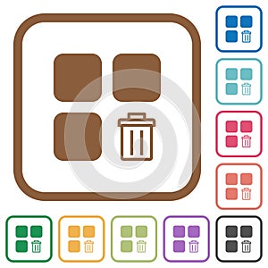 Delete component simple icons