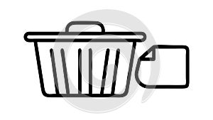 Delete Document Icon, For File Removal and Data Disposal, vector design Generative AI