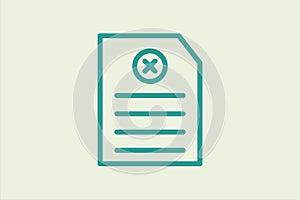 Delete Document icon. icon related to UI elements. suitable for web site, app, user interfaces,element, printable etc. line icon
