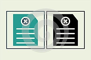 Delete Document icon. icon related to UI elements. suitable for web site, app, user interfaces,element, printable etc. solid icon