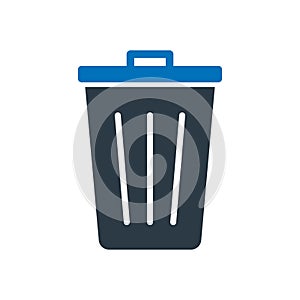 Delete, dustbin Vector icon which can easily modify