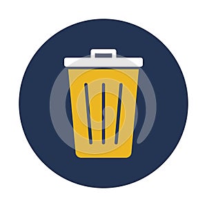 Delete, dustbin Vector icon which can easily modify