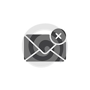 Delete e-mail vector icon