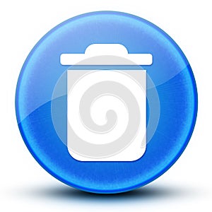 Delete eyeball glossy blue round button abstract