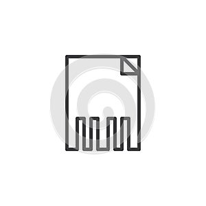 Delete file document outline icon