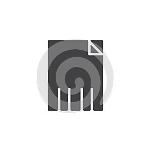 Delete file document vector icon