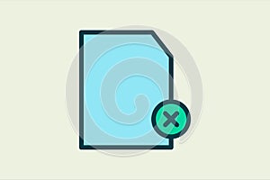 Delete File icon. icon related to UI elements. suitable for web site, app, user interfaces,element, printable etc. flat line icon