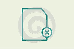 Delete File icon. icon related to UI elements. suitable for web site, app, user interfaces,element, printable etc. line icon style