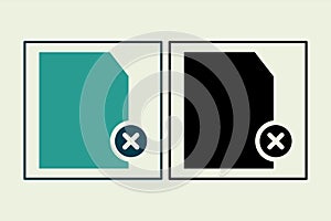 Delete File icon. icon related to UI elements. suitable for web site, app, user interfaces,element, printable etc. solid icon