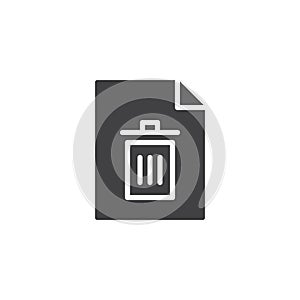 Delete file icon vector