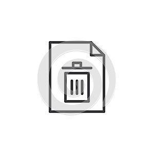 Delete file line icon