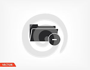 Delete folder. folder icon. EPS 10 vector file. Flat design