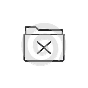 Delete folder line icon