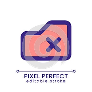 Delete from folder pixel perfect RGB color ui icon