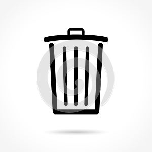 Delete icon on white background