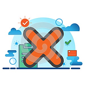 Delete illustration. Flat vector icon. can use for, icon design element,ui, web, mobile app