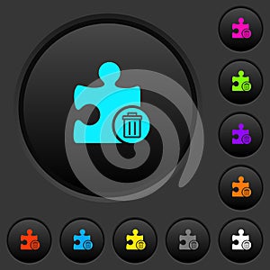 Delete plugin dark push buttons with color icons