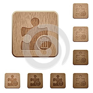 Delete plugin wooden buttons photo