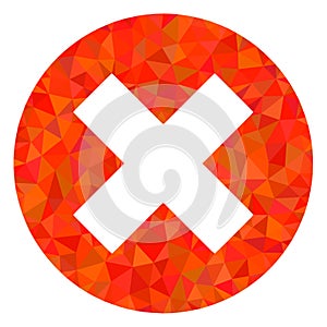 Delete Polygonal Lowpoly Flat Icon