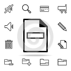 delete a sheet icon. web icons universal set for web and mobile