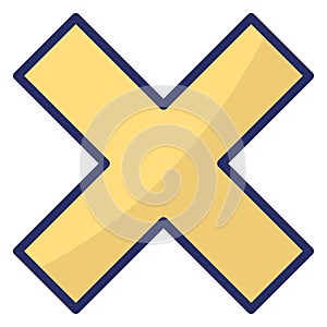 Delete Sign  Isolated Isolated Vector Icon easily editable easily editable