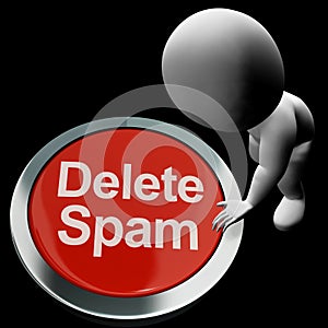 Delete Spam Button Showing Removing Unwanted Junk Email photo