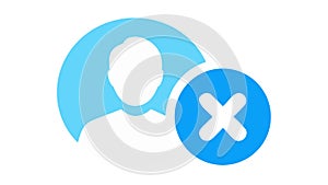 Delete User Icon for Account Removal and Profile Management, vector design Generative AI