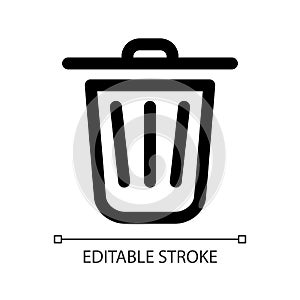 Delete white linear ui icon