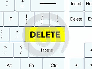Delete yellow keyboard button