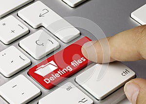 Deleting files - Inscription on Red Keyboard Key photo