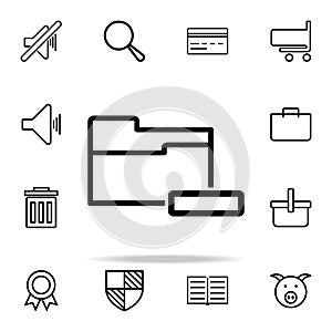 deleting folder icon. web icons universal set for web and mobile