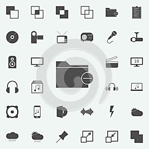 deleting folder icon. web icons universal set for web and mobile